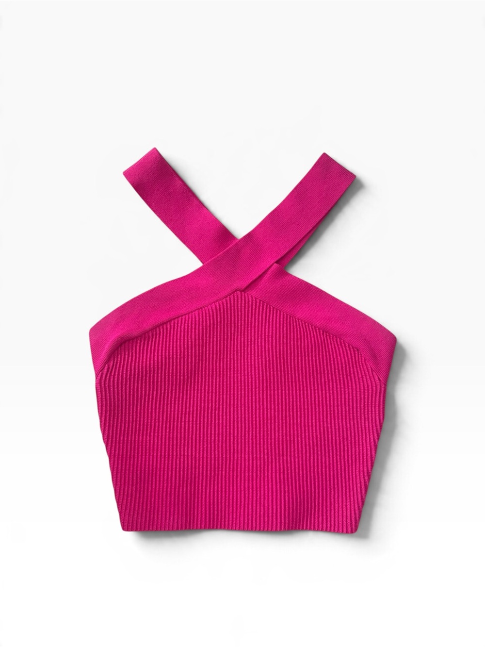 Babaton Sculpt Knit Cross Neck Top – XS 💗